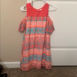 A cold shoulder dress